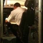 airline pilot prepares for takeoff