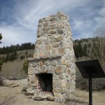 Reconstructed chimney at Rock Point, from the Leonard family built in 1933