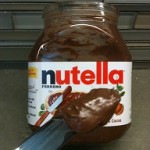 Nutella with knife