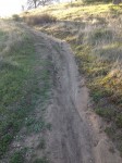 New trail, <2 years, too steep and showing signs of significant early erosion.