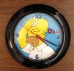 Homer wall clock, one of many such clocks I own of The Simpsons