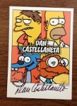 Autographed The Simpsons trading card by Dan Castellaneta, voice of Homer. 
