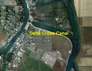 The Delta Cross Canal feeds water from the Sacramento to Mokelumne River.