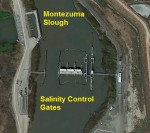 Salinity control gates on Montezuma Slough.