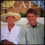 Dale Cameron and Tim Know hanging out on Main Street in Amador City