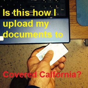 Uploading my driver's license to Covered California.