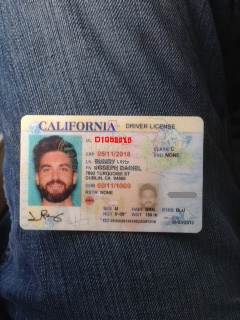 Johnny "The Blues" Bone emailed me a photo of his driver's license while on his way to a gig in Ashland, Oregon.