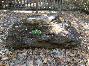 The rock under which the ashes of Jack and Charmian London are buried.