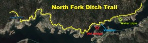 North Fork Ditch Trail map