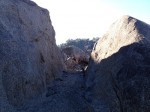 Cut through granite boulder for water pipe to Zantgraf Mine, Anderson Island.