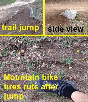 Mountain bike jumps at Folsom Lake Park, Granite Bay