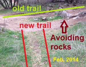 New mountain bike trail to avoid obstacles, Folsom Lake