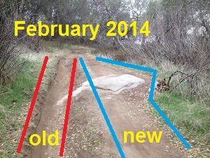 To avoid ruts and rocks, mountain bikes widen trail and erosion.
