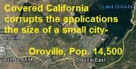 Covered California corrupts applications equivalent to the population of a small city.