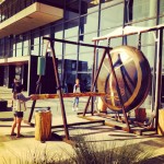 Percussion at the Mondavi Center, giant gong.