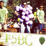 Two hops and a grape bunch, Food Science and Brewing float, UCD, Picnic Day Parade.