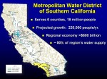 Metropolitan Water District service area in Southern California.