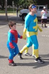 Father and Son super heroes at the Sacramento Pride Parade.