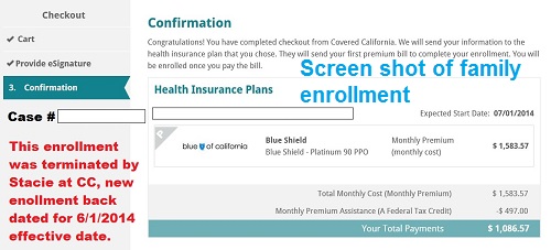Since I don't trust the Covered California enrollment system, I always take screen shots of application pages.