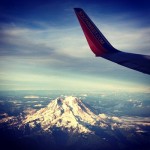 Mt. Rainier from a Southwest Airlines plane.