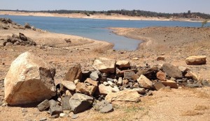 Burial mound of George Reppert or just rocks? Across from Granite Bay Beach Folsom Lake State Park.