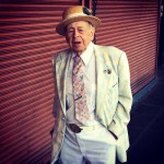 Fine old gentleman takes his morning stroll through Pike's Place Public Market.