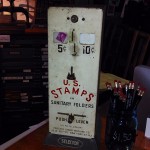 Vintage mechanical U.S. Stamp dispenser found in Seattle.