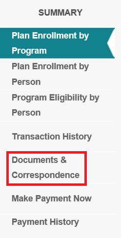 Covered California link to uploaded documents.
