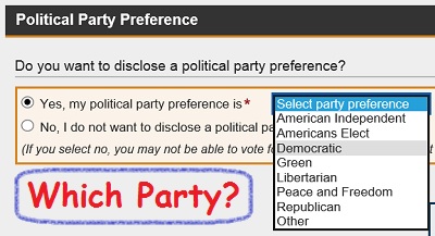 Which political party would you encourage your client to register with?