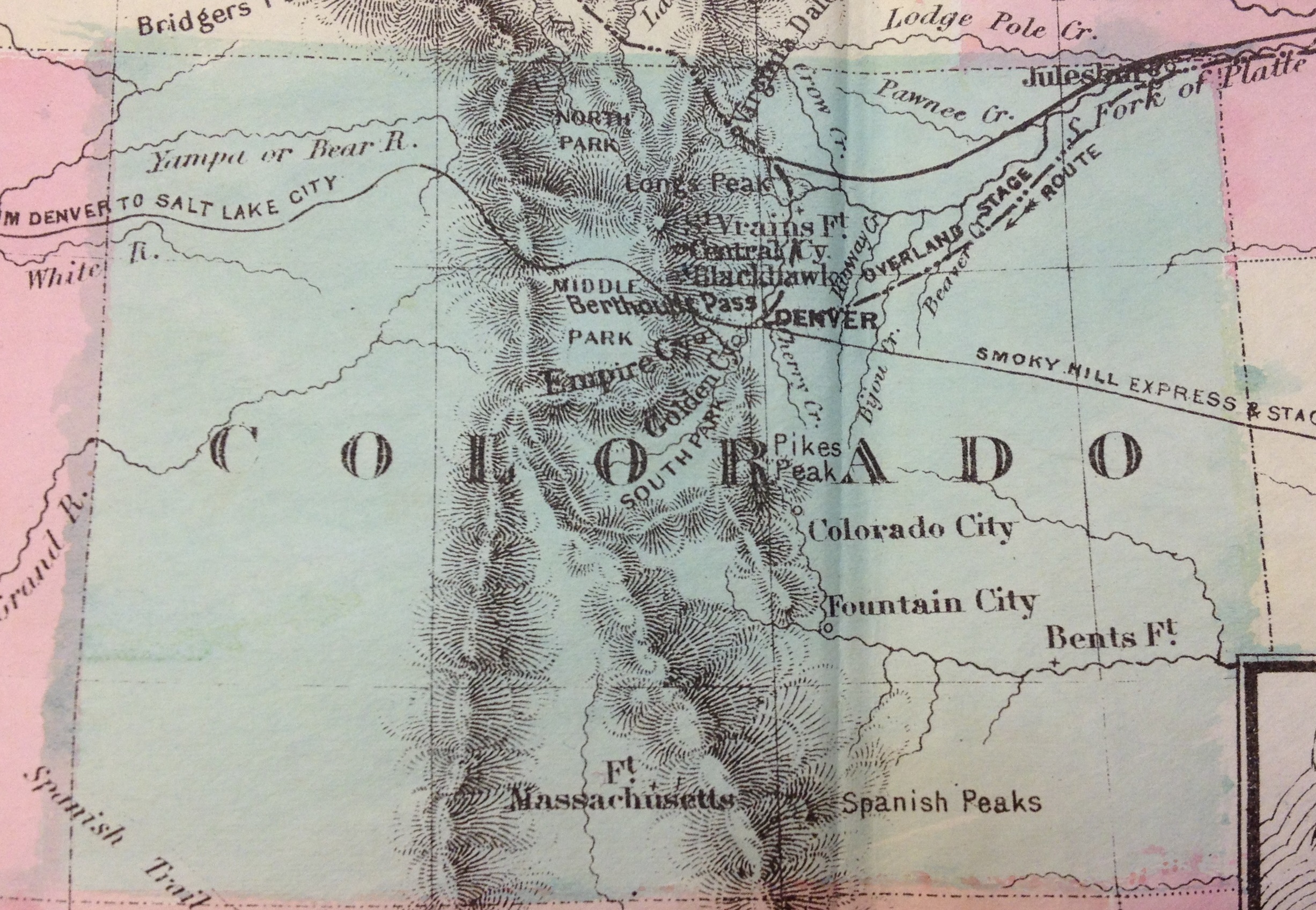 Colorado territory map 1865.