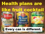 Health plans are like fruit cocktail, every can is different.