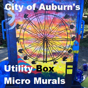 City of Auburn utility box micro mural project.