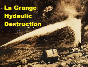 La Grange hydraulic mining destruction by Bear Photo Co. San Francisco