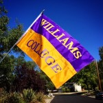 Williams College flag flies at the home of the parents of Williams College freshman in Granite Bay, California.