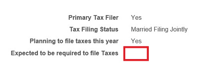 Mysteriously, this families answer on the requirement to file taxes became blank at renewal time. It had to have been check in the affirmative for the family to have receive the tax credit premium assistance in 2015.