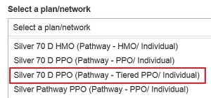 When performing a provide search on Anthem Blue Cross website, and you reside in L.A. Orange, San Diego or San Francisco counties, always select the Pathway - Tiered if you have an individual and family PPO in one those counties.