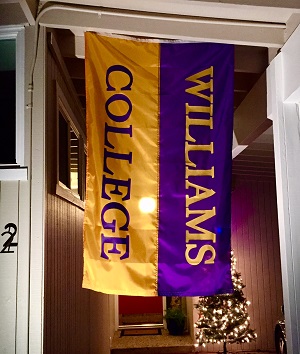 We hung the Williams College flag at the house to make Walker feel at home on Christmas break.