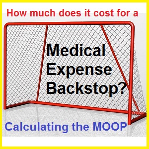 Calculating the value of a health insurance plan's maximum out-of-pocket amount.