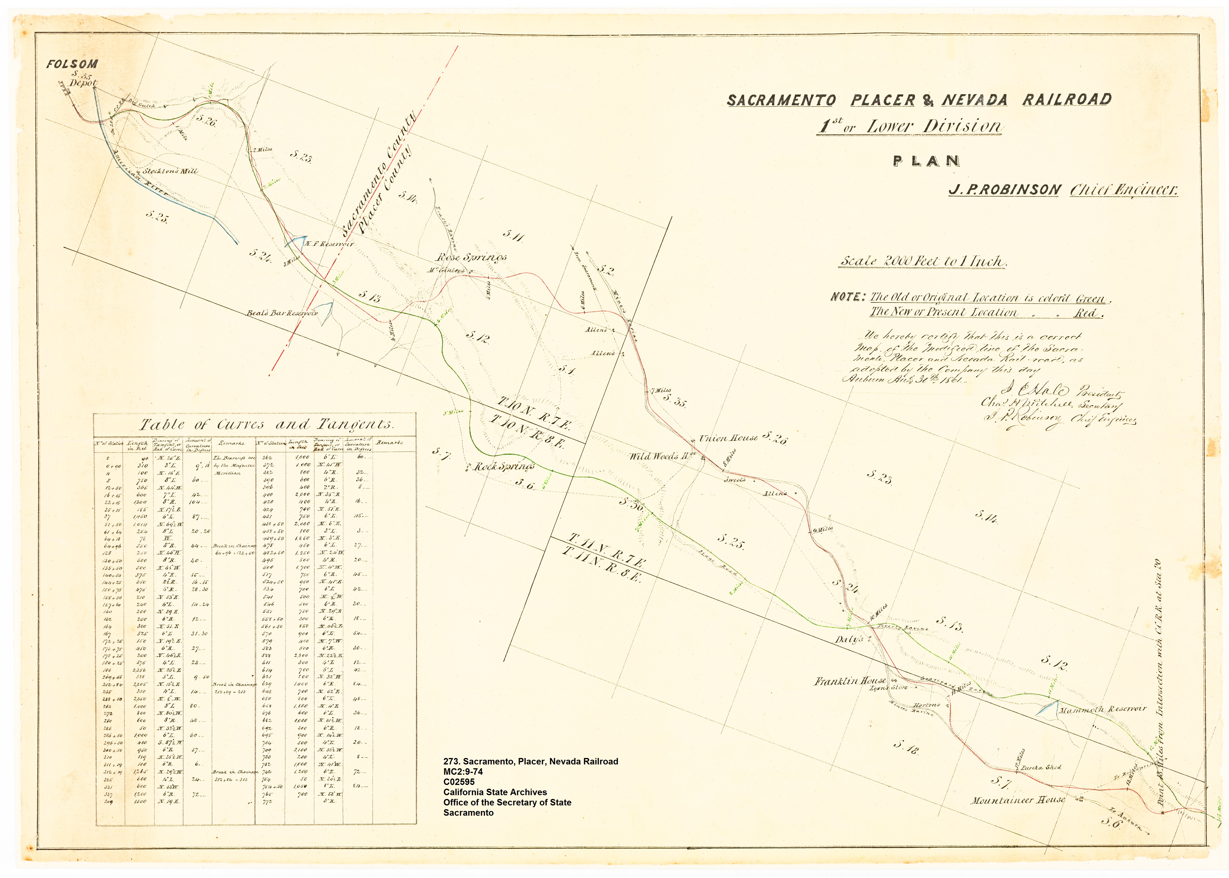 History, Railroad, Map, Sacramento, Placer, Nevada, Folsom, Granite Bay, Loomis, Folsom Lake