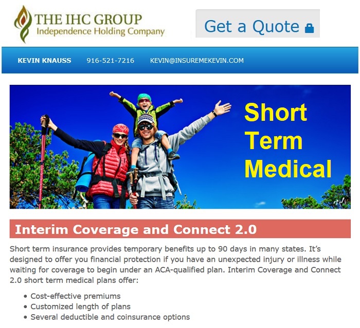California Short Term Medical Plans Foreign Travel Major ...