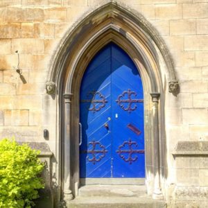 15 Blue Church Door Bath