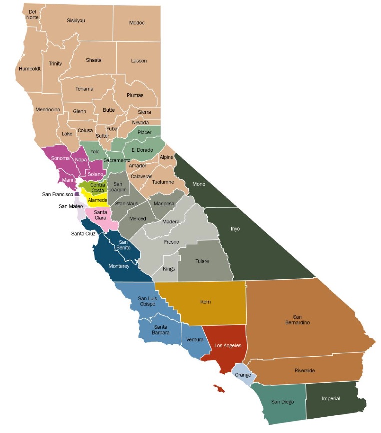 2019 Regions Map California 