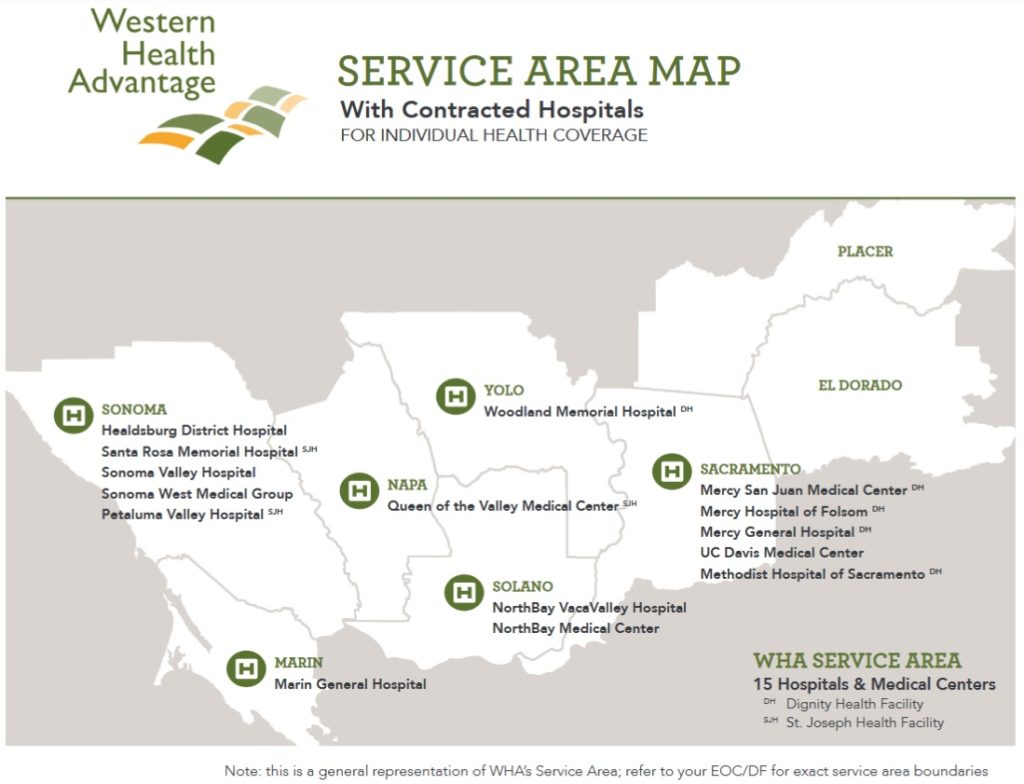 western health advantage service area map