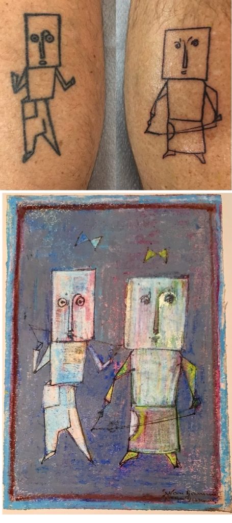Tattoos from pastel art work