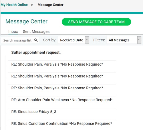 Message Center Sutter Health