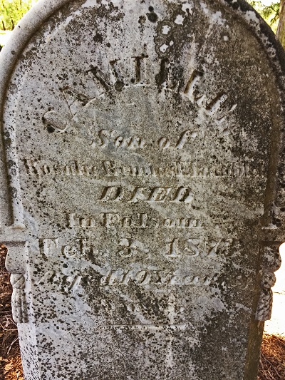 Grave marker Camille Lamblet, Folsom Cemetery