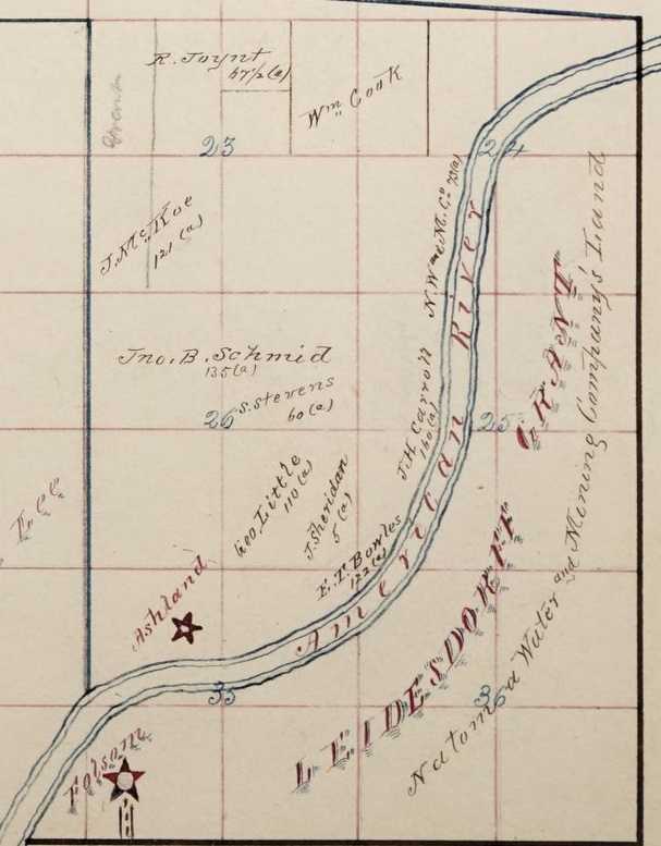 Folsom Ashland American River Map