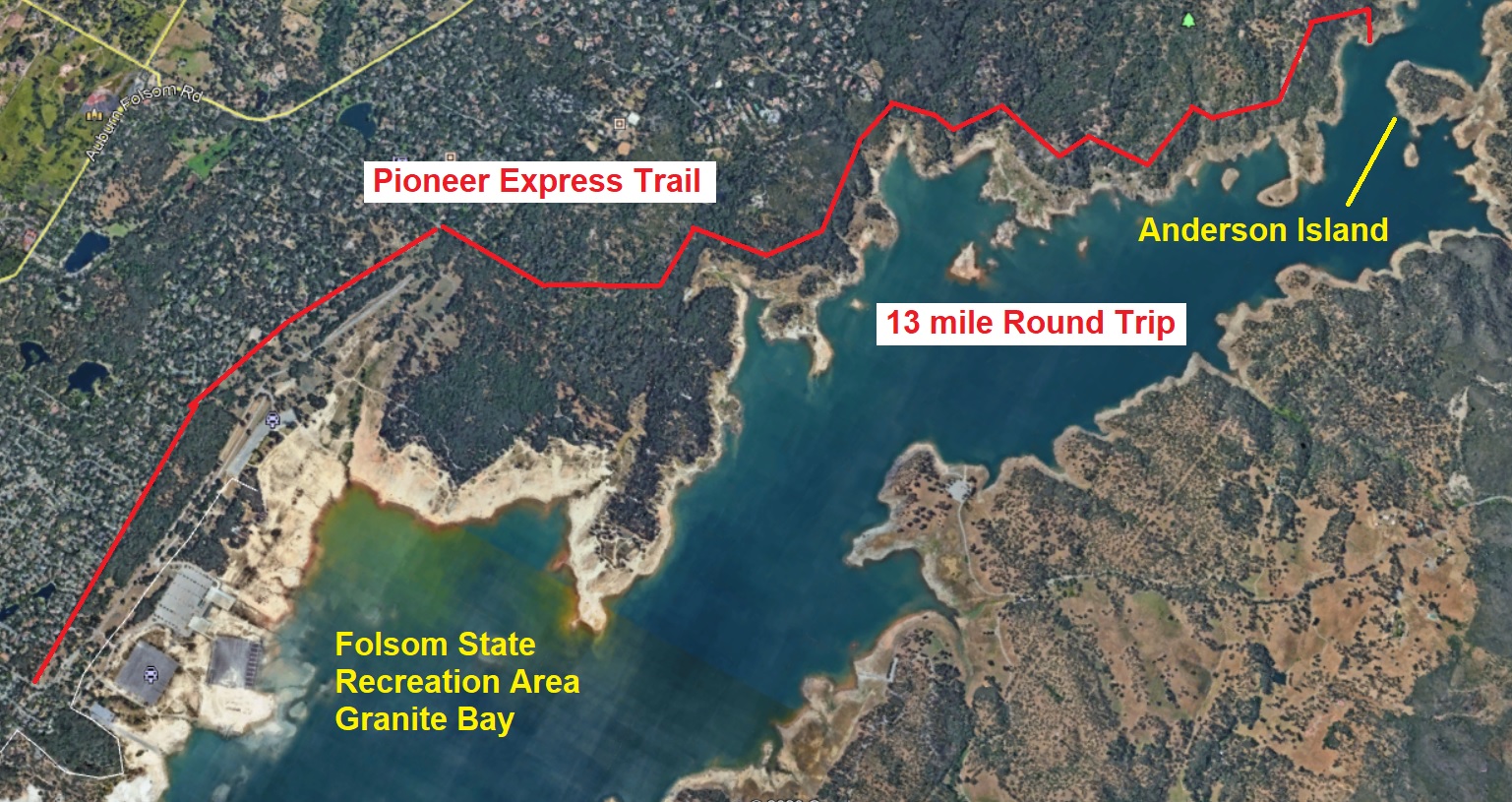 Pioneer Express Trail Hike Folsom Lake Granite Bay