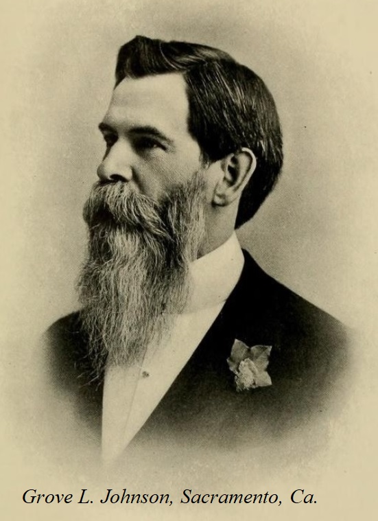 Grove L. Johnson, prominent Sacramento attorney in the 19th century, and chairman of the Sacramento Anti-Chinese Association.