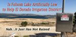 Some Folsom Lake boaters have theorized that the Bureau of Reclamation is released water to keep the reservoir low to help the El Dorado Irrigation District with new pump installation.